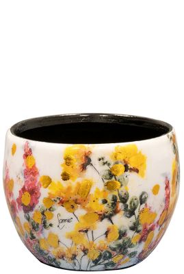 Lammie floral wit bloempot mini 2